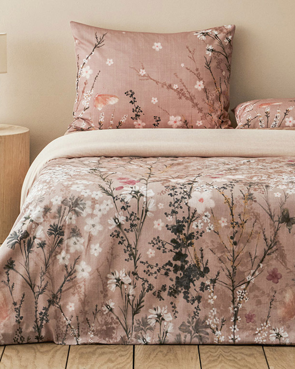 Sweet Spring Soft Cotton with Digital Print Double Size Duvet Cover Set 200x220 cm Dusty Rose