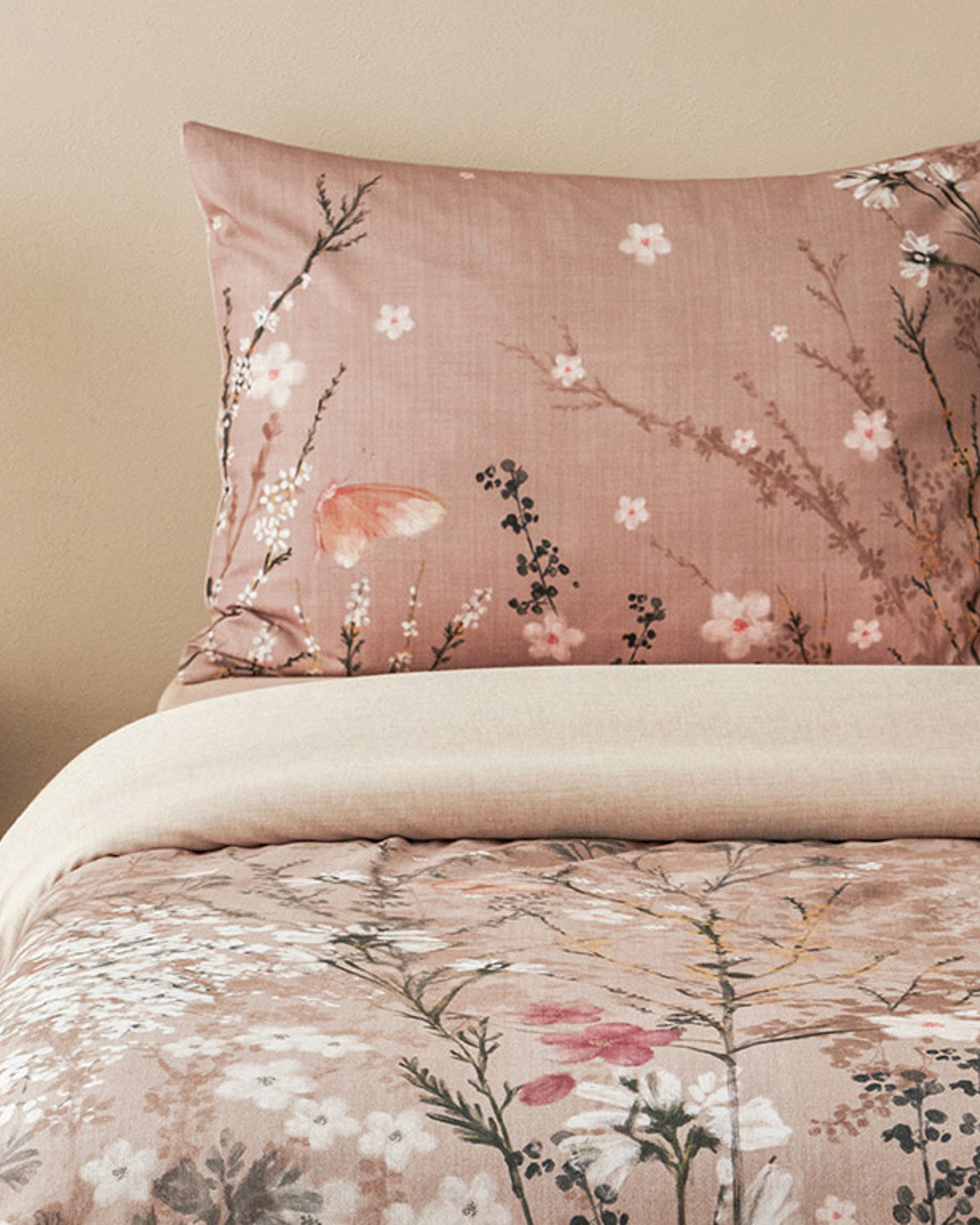 Sweet Spring Soft Cotton with Digital Print Double Size Duvet Cover Set 200x220 cm Dusty Rose (view 2)