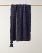Velvety Knitwear Sofa Throw 130x170 cm Anthracite