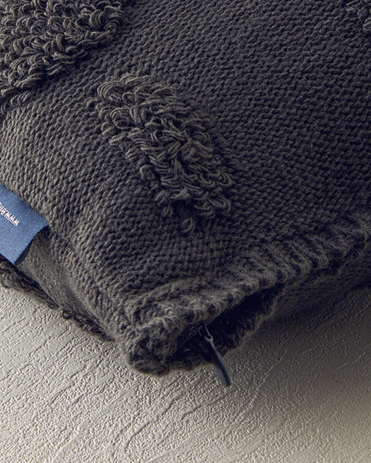 ComfyCover Knitwear Toss Pillow Cover 45x45 cm Anthracite