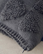 PlushTouch Knitwear Toss Pillow Cover 45x45 cm Anthracite (view 2)