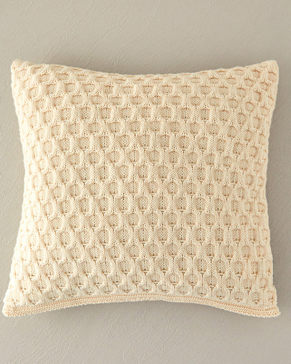 Velvety Knitwear Toss Pillow Cover 45x45 cm - Light Stone