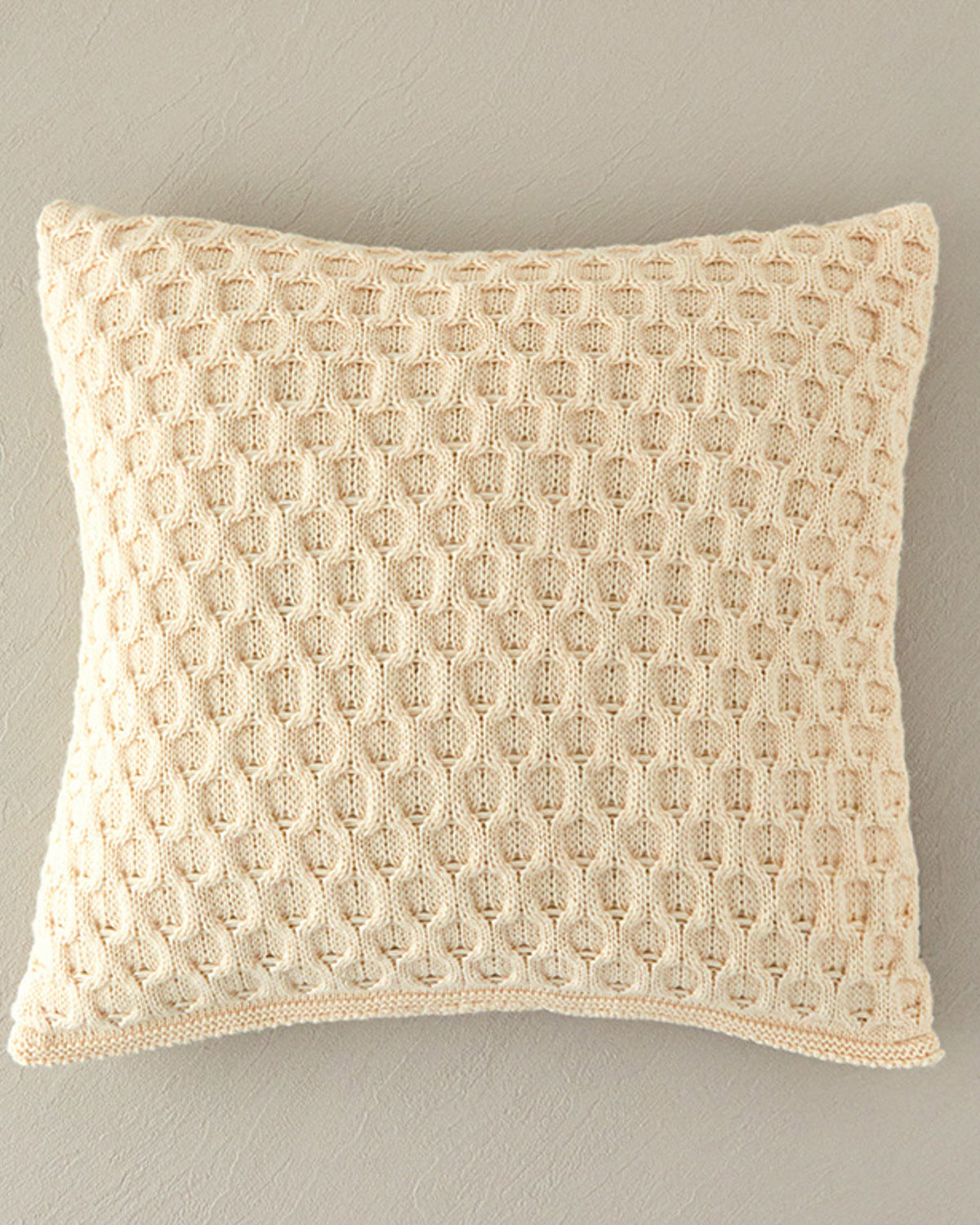 Velvety Knitwear Toss Pillow Cover 45x45 cm - Light Stone