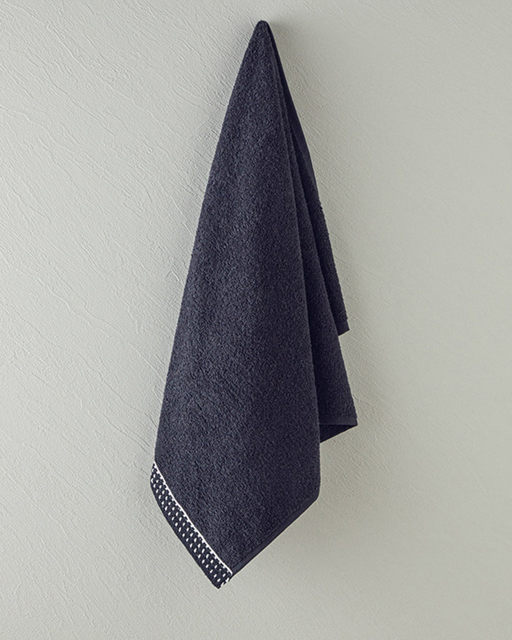 Modern Dots Cotton Crocheted Face Towel 50x80 cm Black