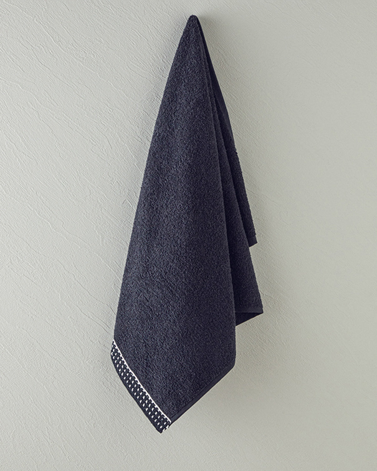Modern Dots Cotton Crocheted Face Towel 50x80 cm Black
