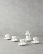 Catty Porcelain 12 Pieces 6 Servings Coffee Cup Set 100 ml Gold