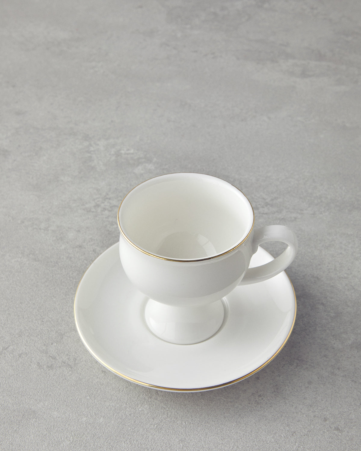 Catty Porcelain 12 Pieces 6 Servings Coffee Cup Set 100 ml Gold (view 3)