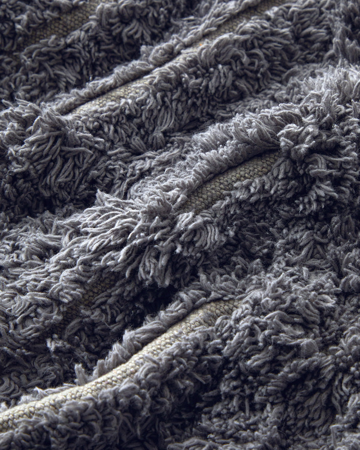 Tassel Check Cotton Fringed Bath Mat 50x80 cm Gray (view 3)