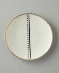 Modern Detail Bone Porcelain Cake Plate 20 cm Black