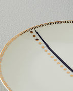 Modern Detail Bone Porcelain Cake Plate 20 cm Black (view 2)