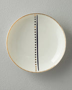Modern Detail Bone Porcelain Deep Plate 20 cm Black