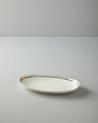 Modern Glow Bone Porcelain Rectangular Plate 25 cm White (view 3)