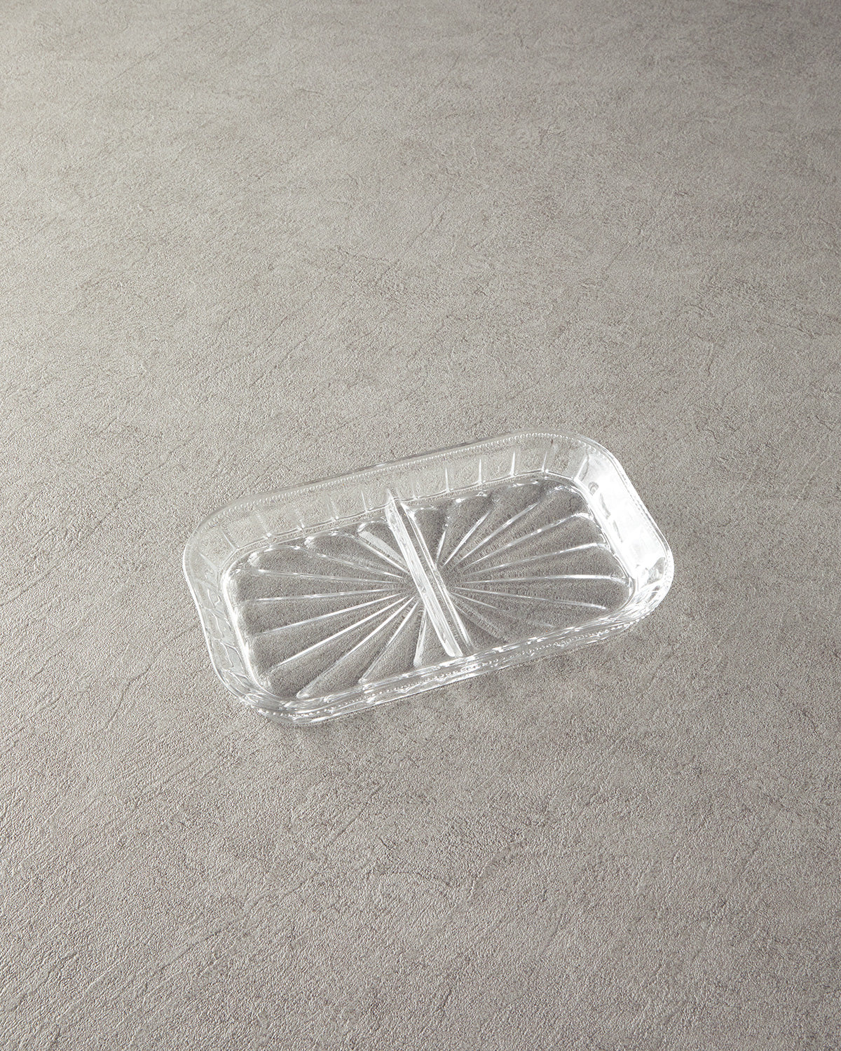 Cosmos Glass with 2 Sections Serving Ware 25x15 cm Transparent