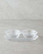 Miny Glass with Legs Serving Ware Transparent - 32x13 cm