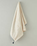 Colorful Lines Cotton Fringed Face Towel 50x80 cm Light Beige - Green