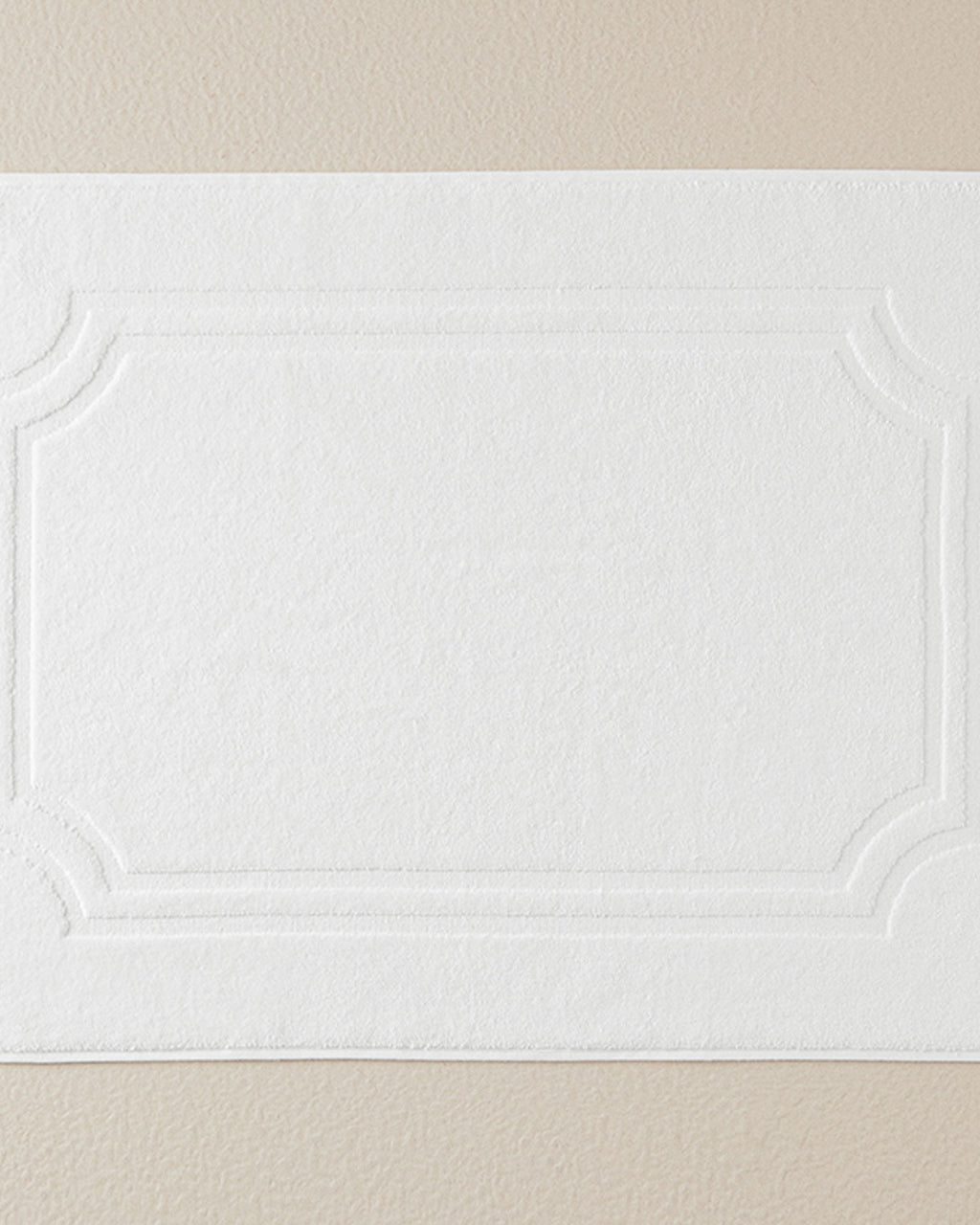 Viola Cotton Velvet Jacquard Foot Towel 50x70 cm Ecru