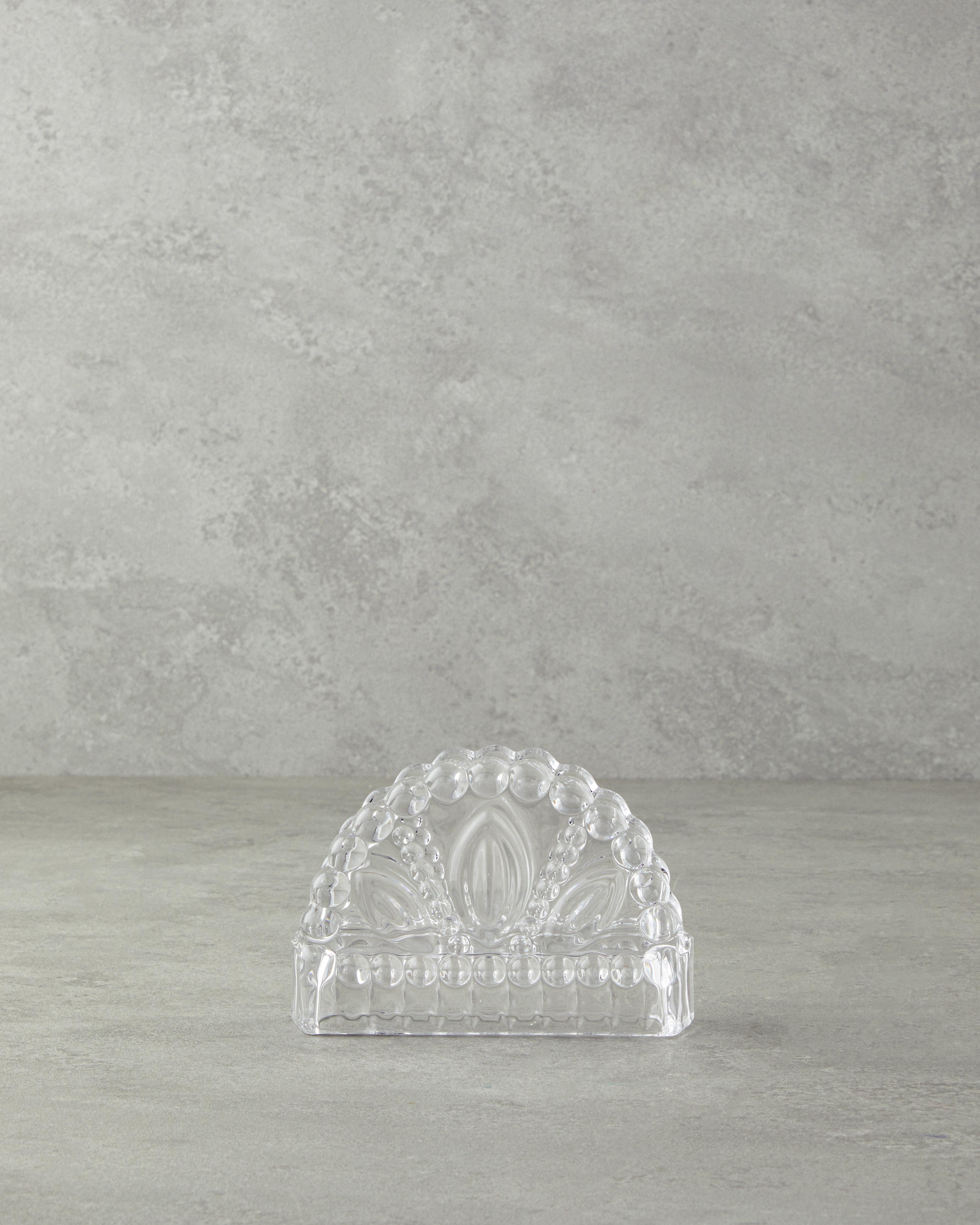 Meri Glass Napkin Holder 12.5x4x9 cm Transparent