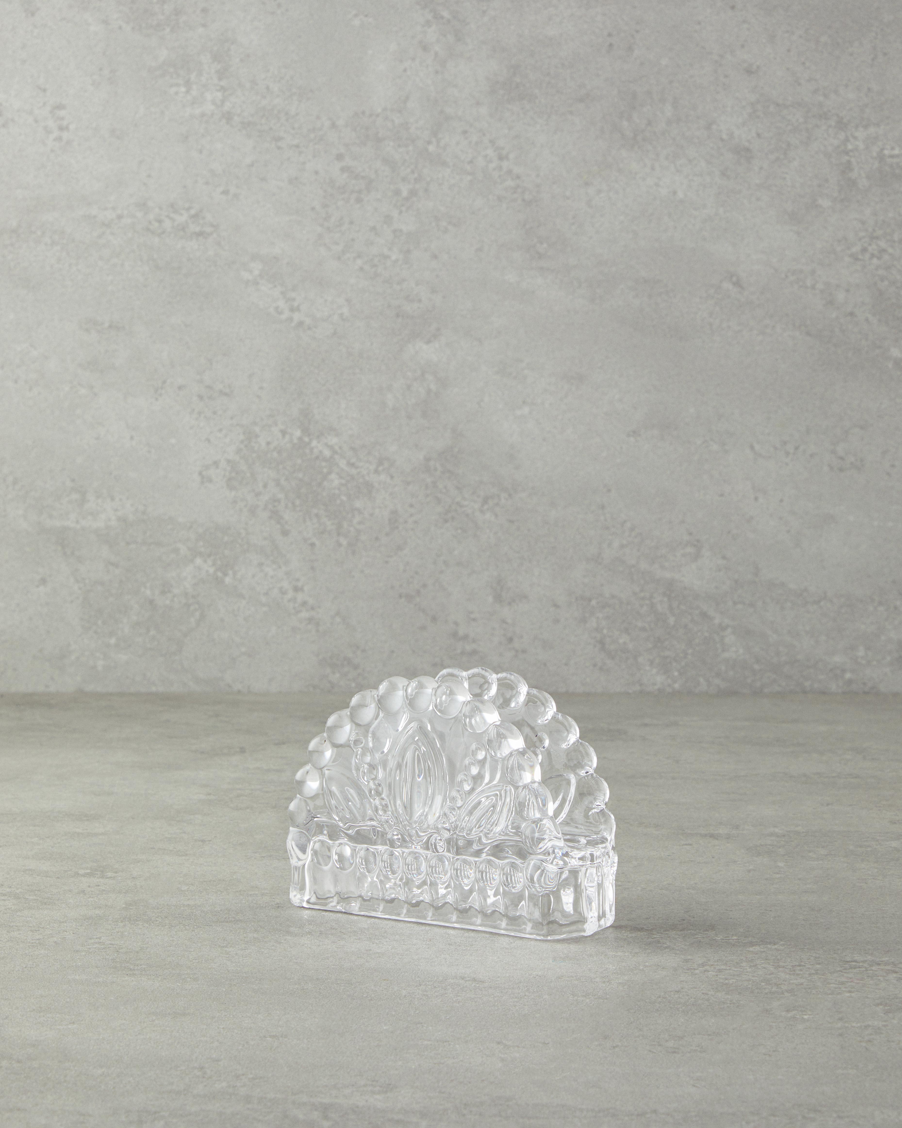 Meri Glass Napkin Holder 12.5x4x9 cm Transparent (view 2)