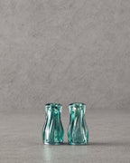 Glass Salt and Pepper Shaker 4x4x8 cm Green