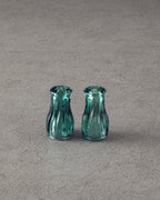 Glass Salt and Pepper Shaker 4x4x8 cm Green (view 2)