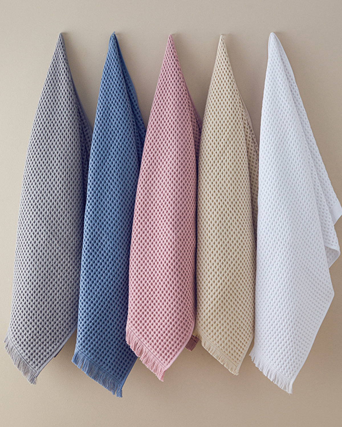 Sofya Cotton Waffle Bath Towel 70x140 cm Gray (view 4)