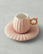 Polka New Bone China 4 Pieces 2 Servings Coffee Cup Set 90 ml (view 6)