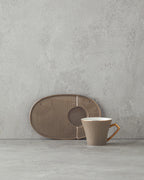 Terra New Bone China with Tray Coffee Cup Set 90 ml Mink (view 3)