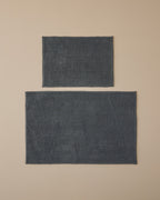 Paige Polyester Pasta Bath Mat Set 60x90+40x60 Anthracite