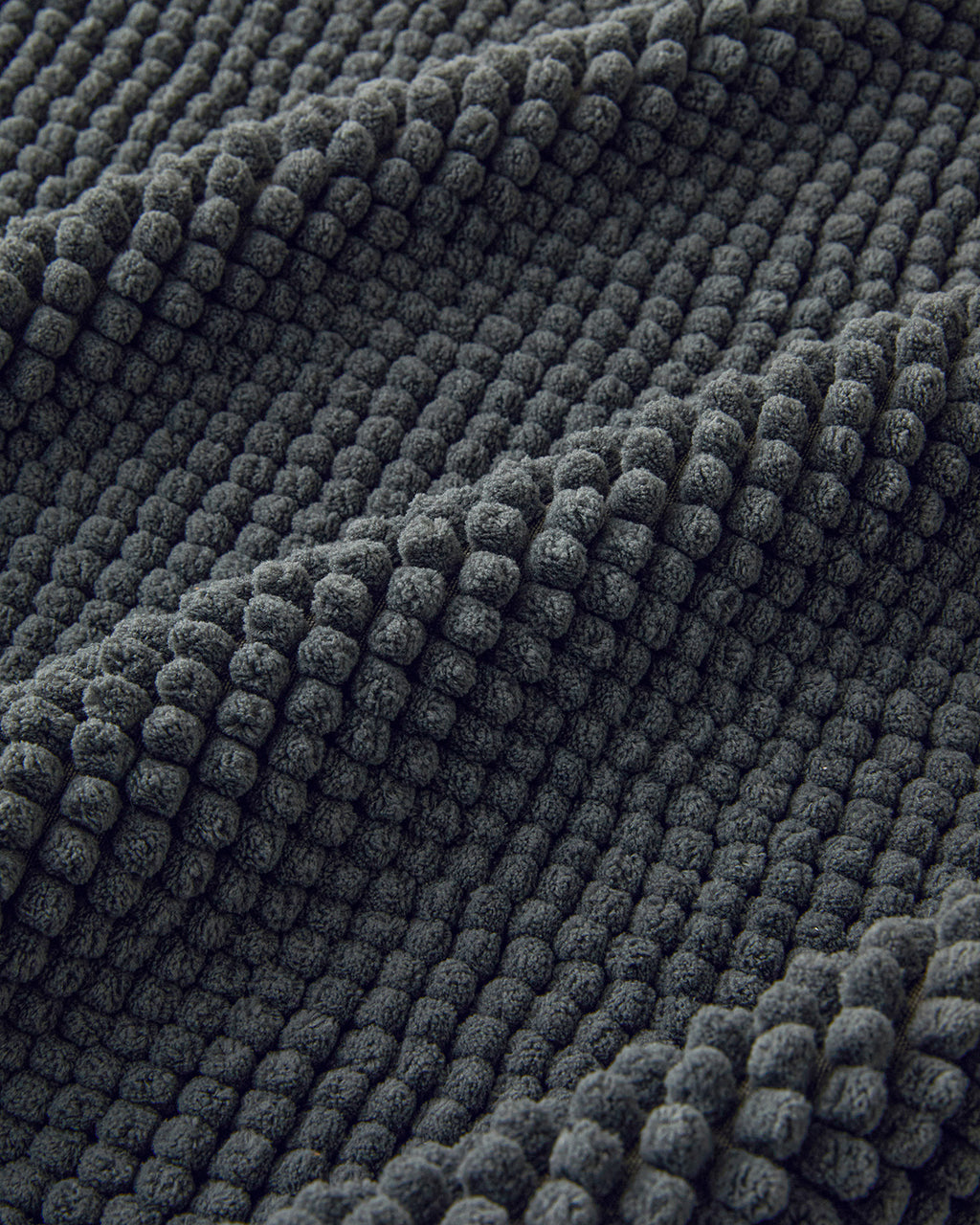 Paige Polyester Pasta Bath Mat Set 60x90+40x60 Anthracite (view 3)