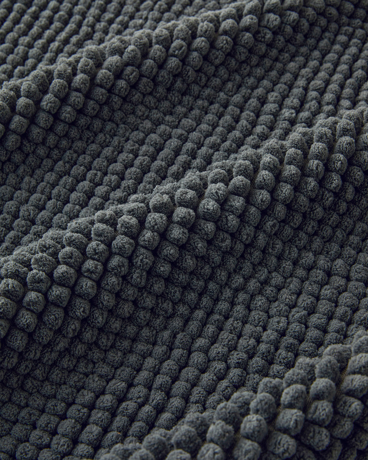 Paige Polyester Pasta Bath Mat Set 60x90+40x60 Anthracite (view 3)