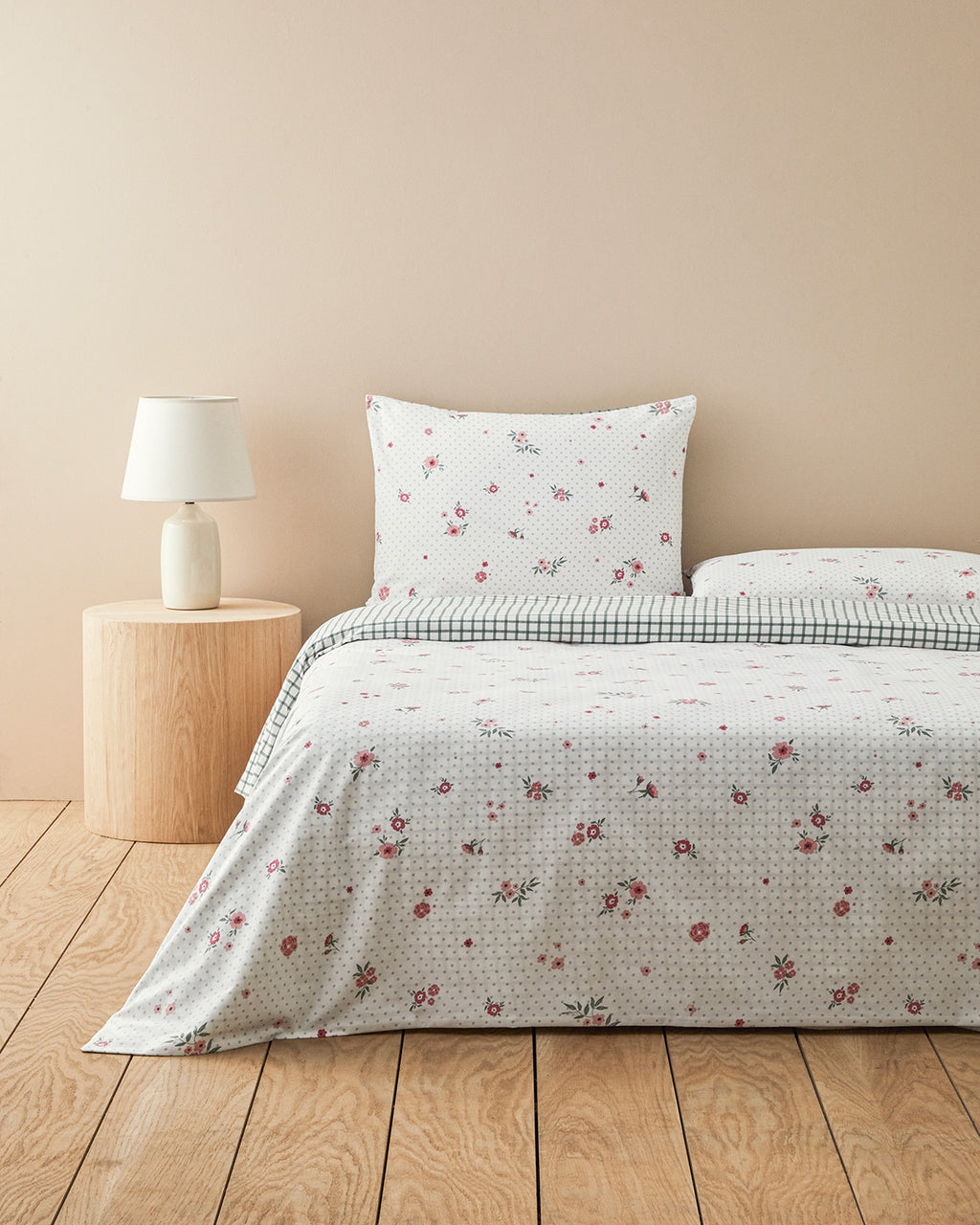 Cotton Double Size Duvet Cover Set 200x220 cm Pink