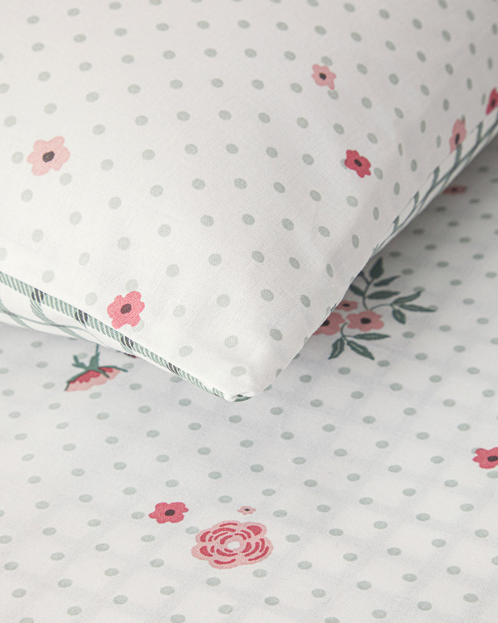Cotton Double Size Duvet Cover Set 200x220 cm Pink (view 4)