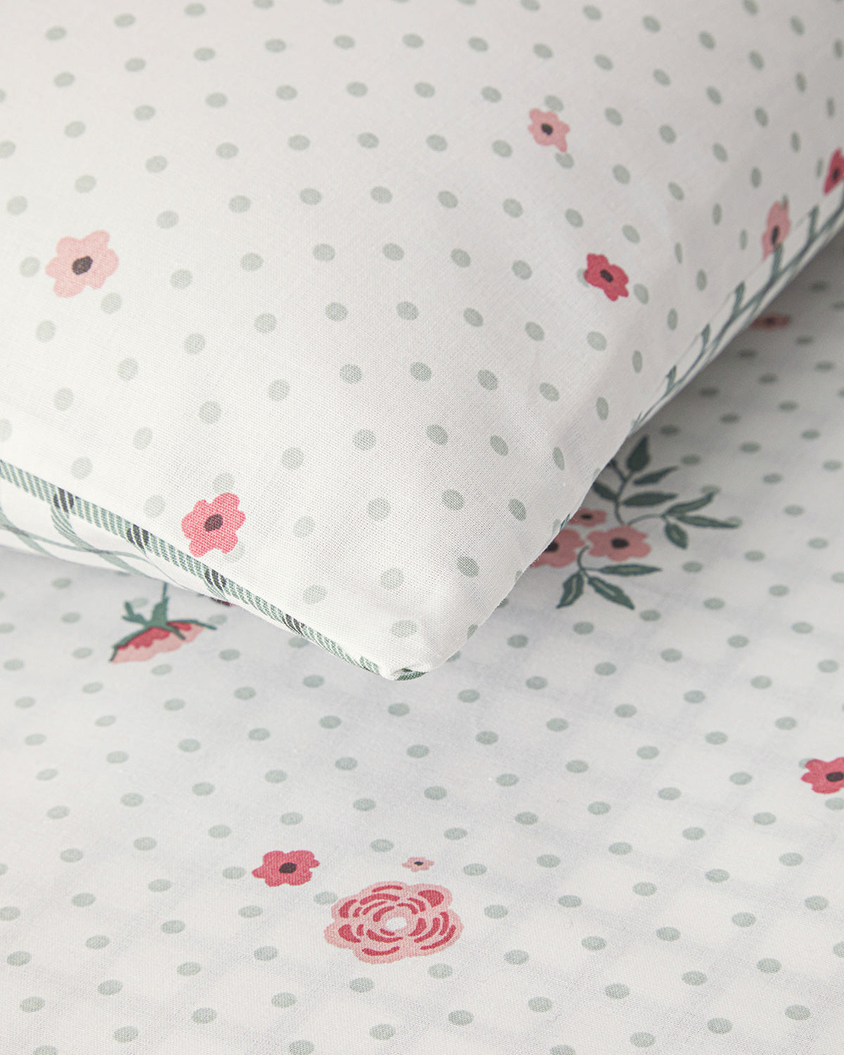 Cotton Double Size Duvet Cover Set 200x220 cm Pink (view 4)