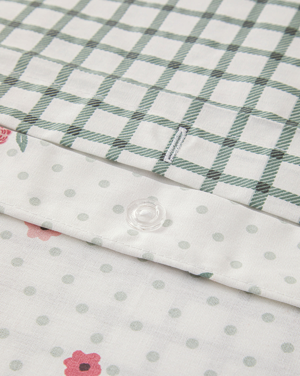 Cotton Double Size Duvet Cover Set 200x220 cm Pink (view 5)