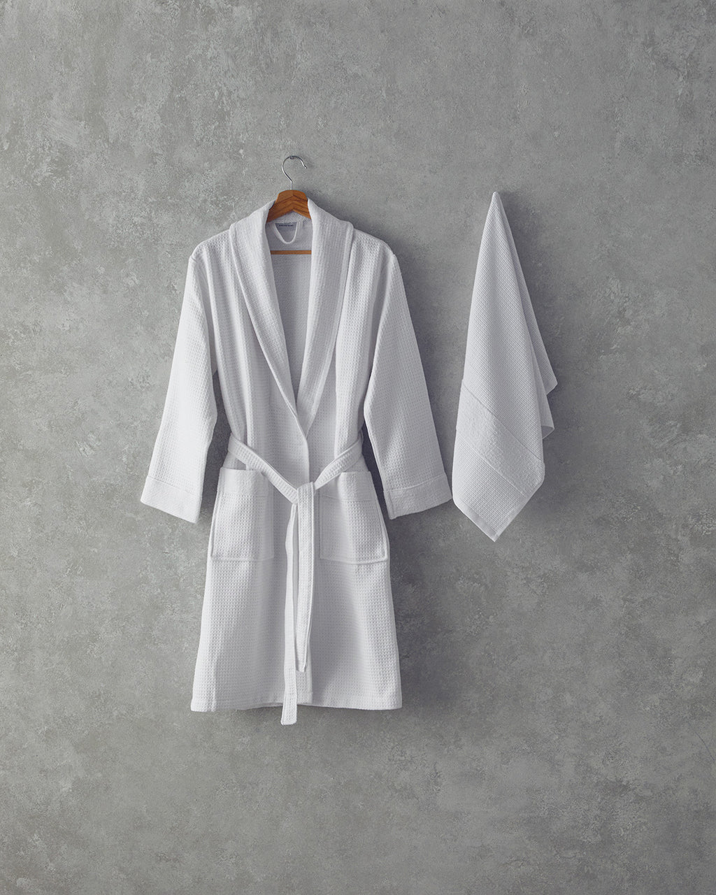 Como Microcotton Summer Blanket Bathrobe Set - White - S-M