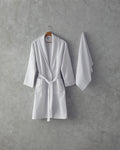 Como Microcotton Summer Blanket Bathrobe Set - White - S-M