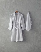 Como Microcotton Summer Blanket Bathrobe Set - White - S-M