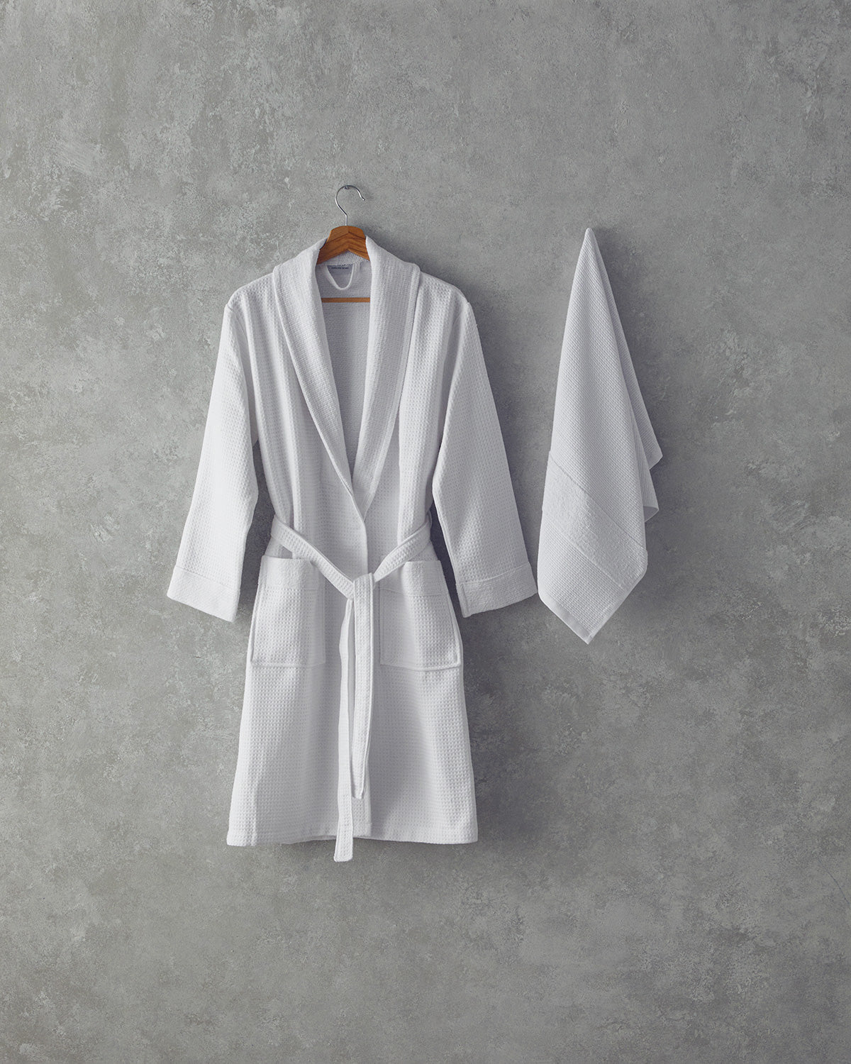 Como Microcotton Summer Blanket Bathrobe Set - White - S-M