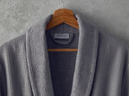 Como Microcotton Summer Blanket Bathrobe Set - Navy Blue - S-M (view 5)