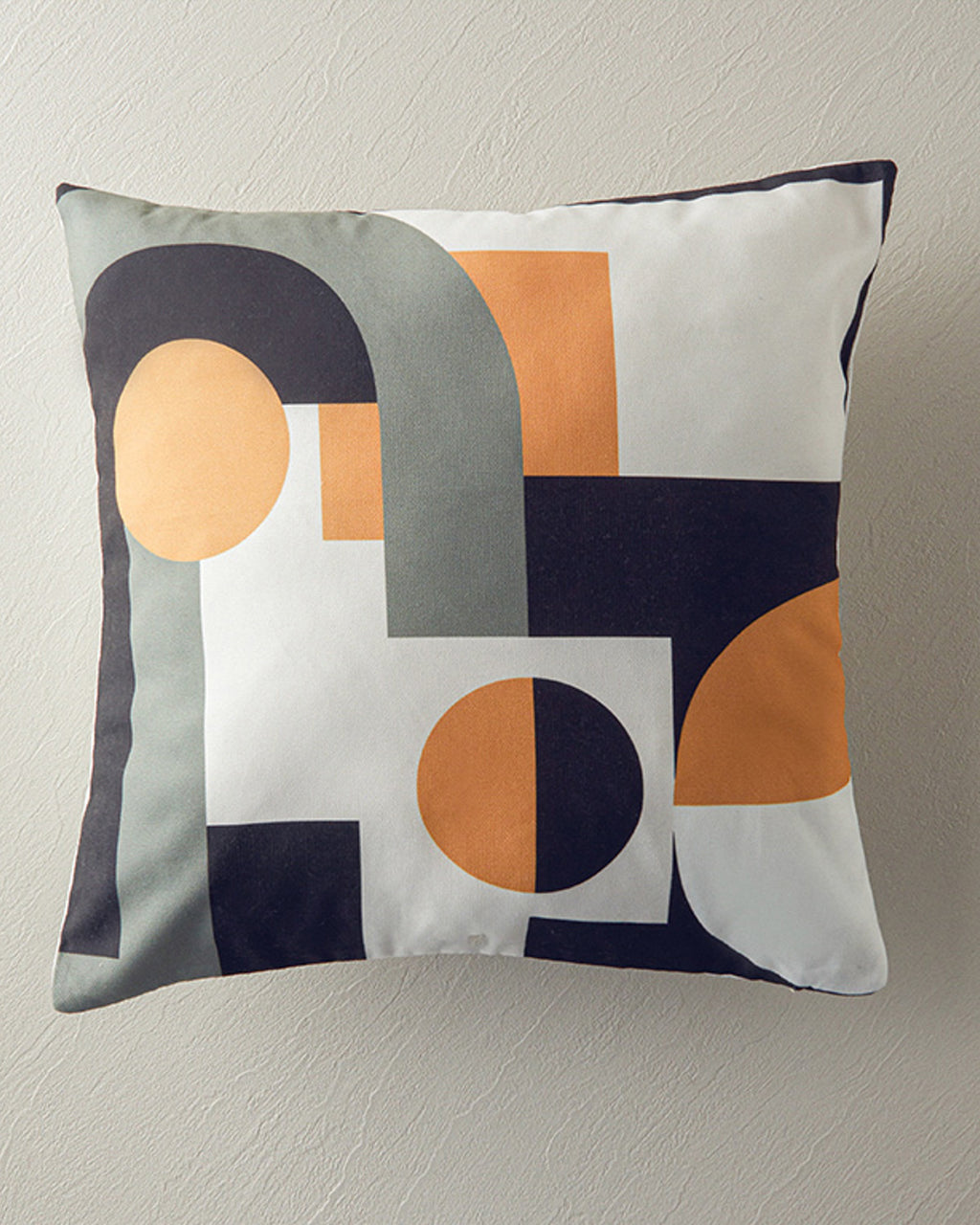Caris Decorative Cushion 45x45 cm Ecru - Mustard