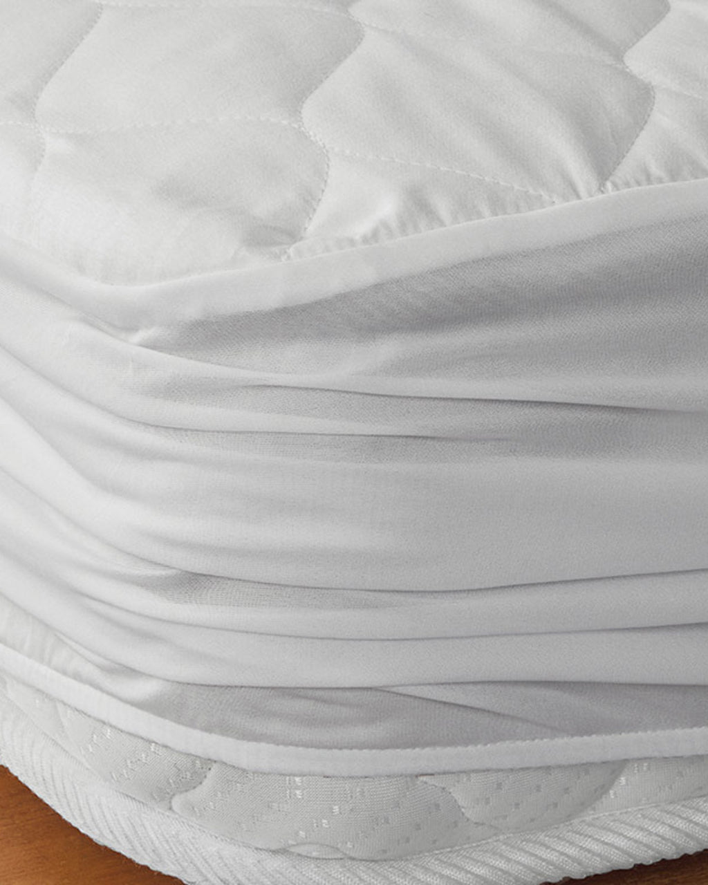 Cotton Polyester Leak-proof Mattress Topper + 30 cm White - Double 160x200 cm (view 2)