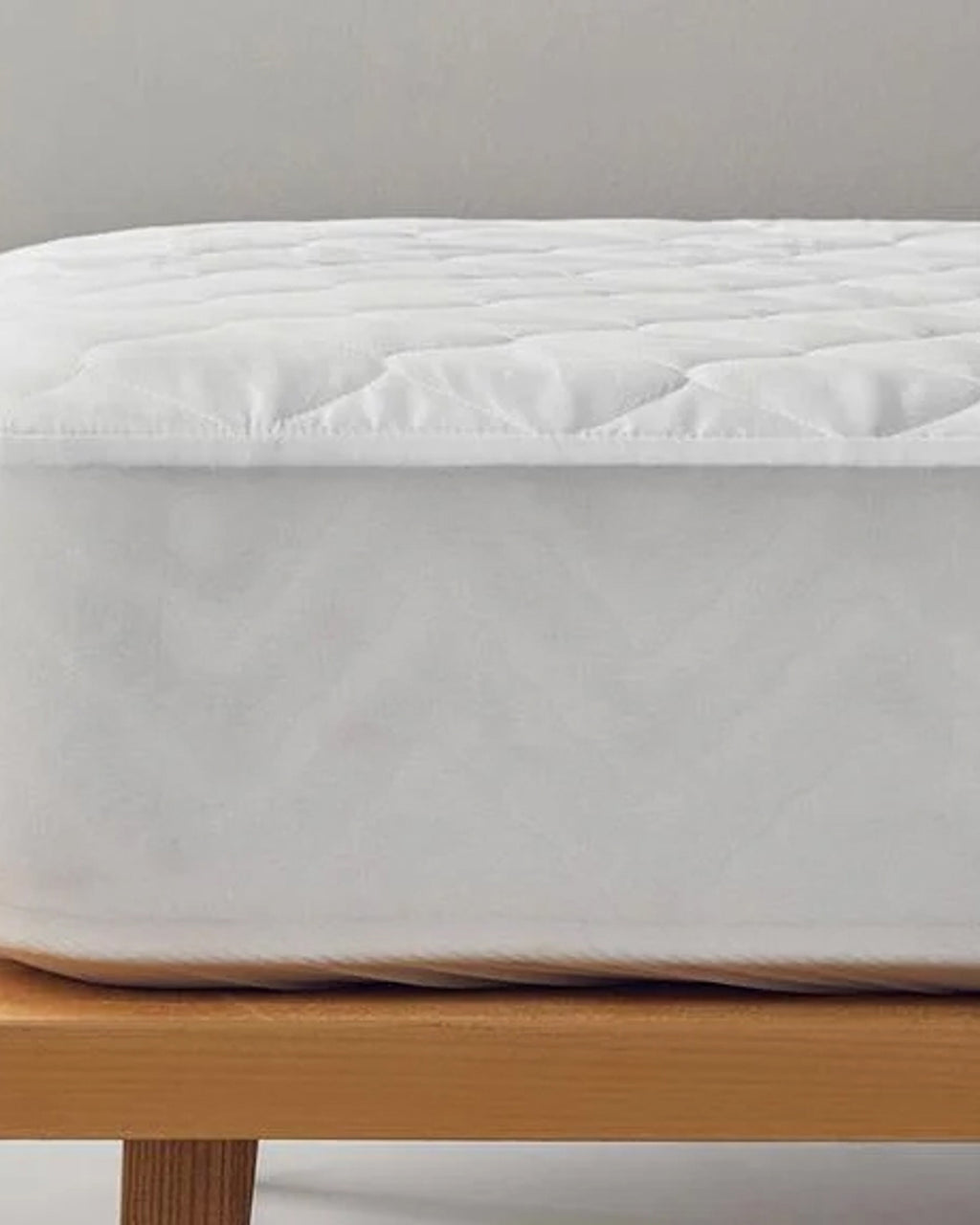 Cotton Polyester Leak-proof Mattress Topper + 30 cm White (view 9)