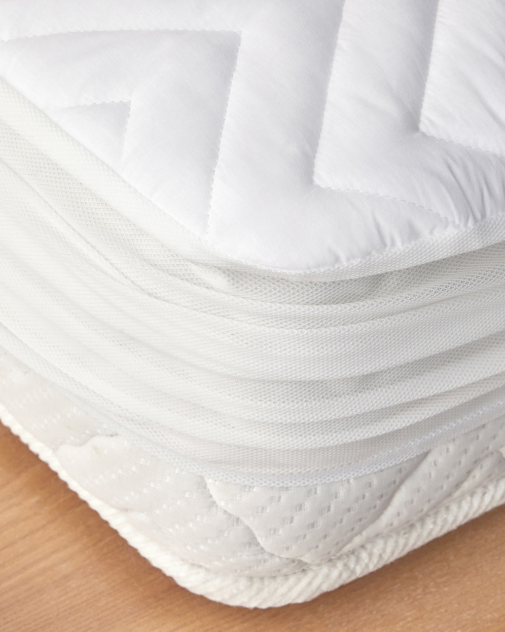 Handy Cotton Antibacterial Leak-proof Double Size Mattress Topper 160x200 + 30 cm White