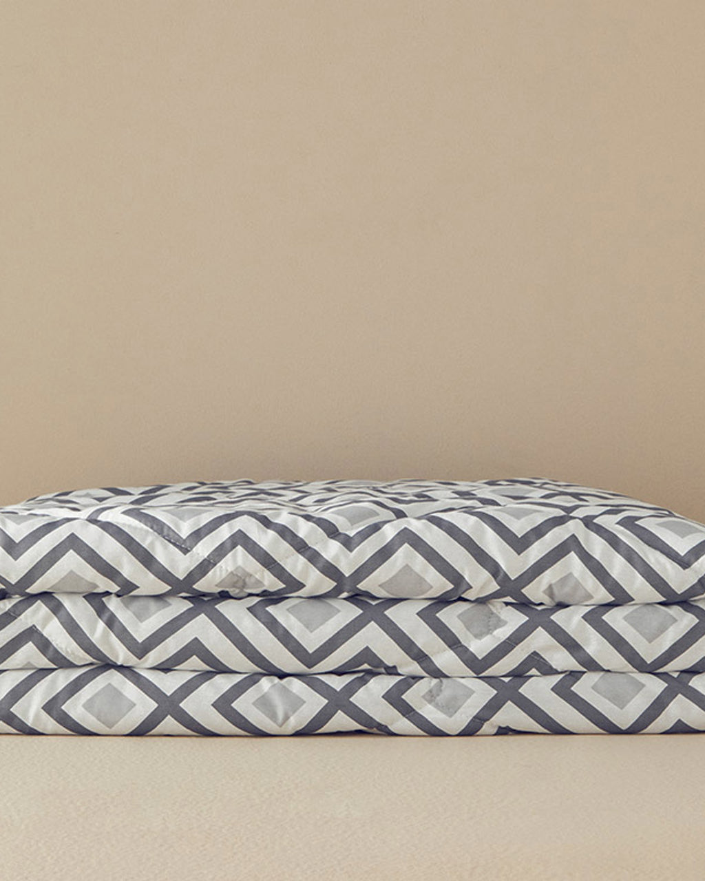 Polycotton Double Size Quilt 195x215 cm Gray
