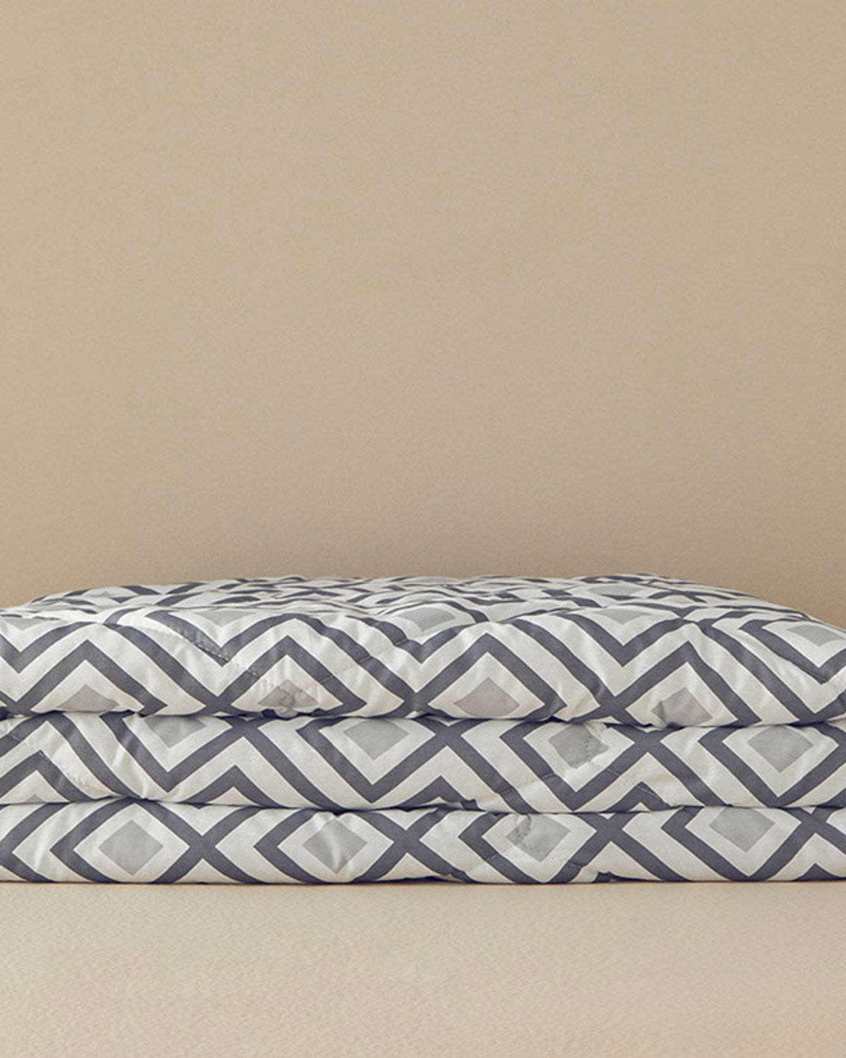 Polycotton Double Size Quilt 195x215 cm Gray