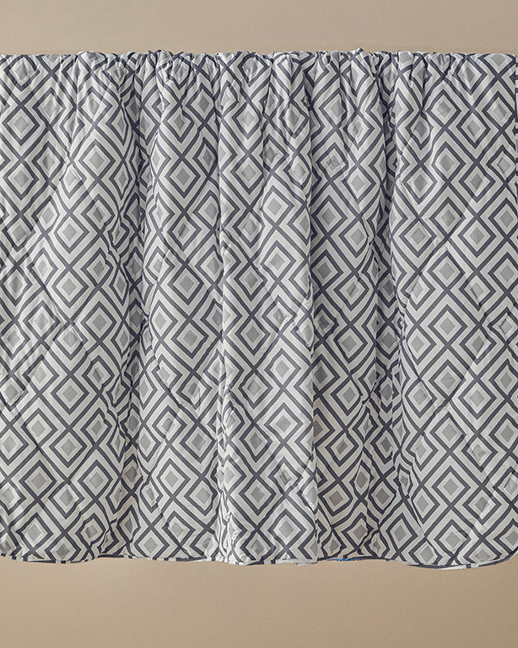 Polycotton Double Size Quilt 195x215 cm Gray (view 2)