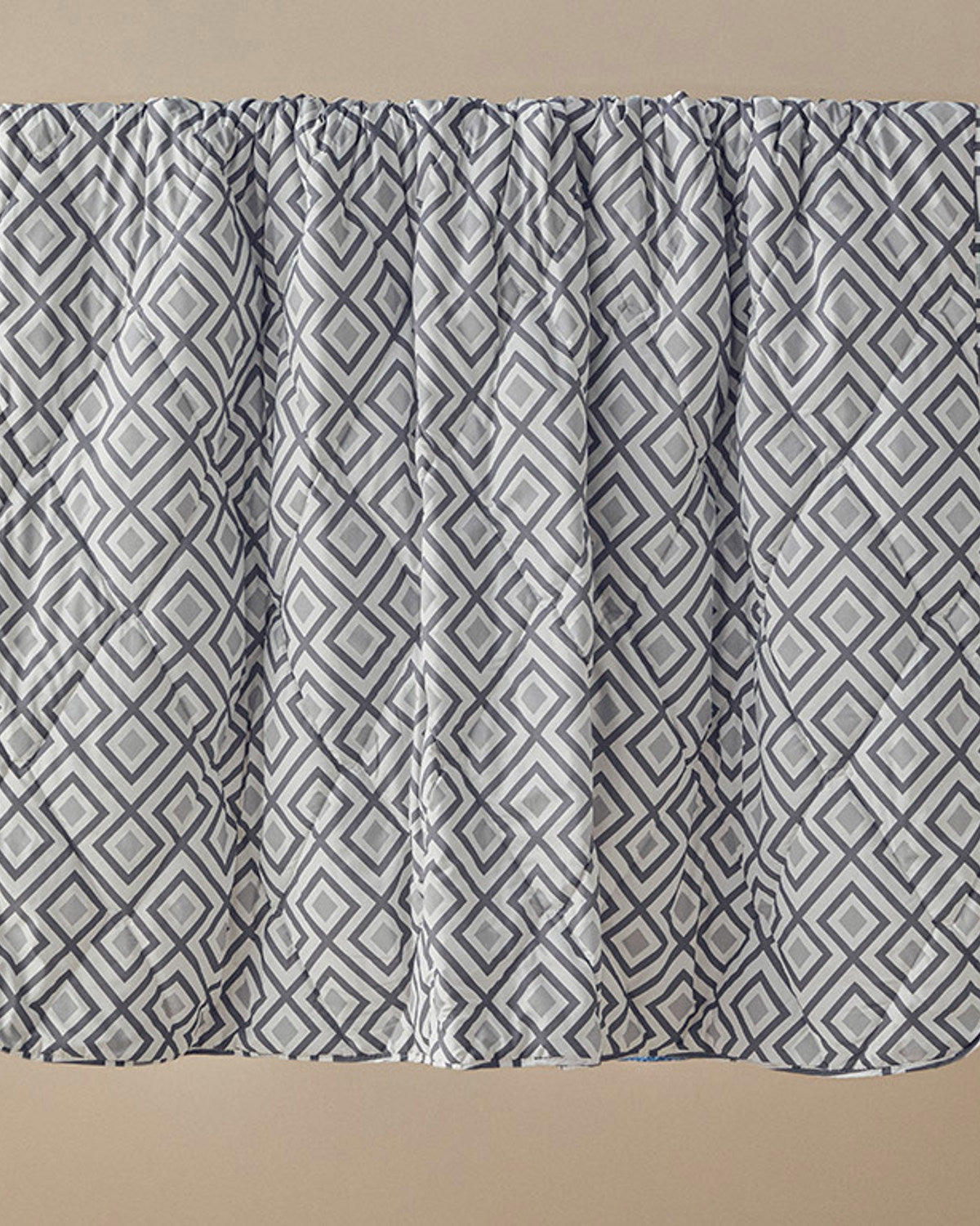 Polycotton Double Size Quilt 195x215 cm Gray (view 2)