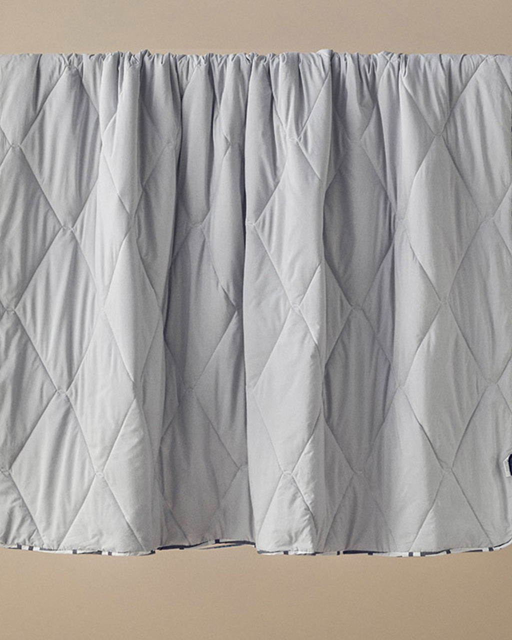 Polycotton Double Size Quilt 195x215 cm Gray (view 3)