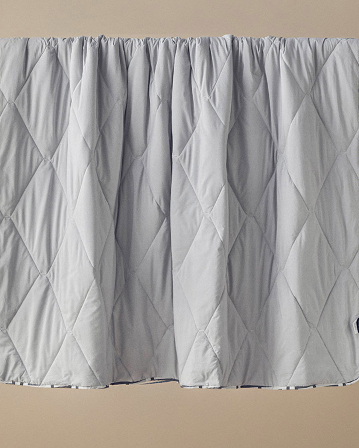 Polycotton Double Size Quilt 195x215 cm Gray (view 3)