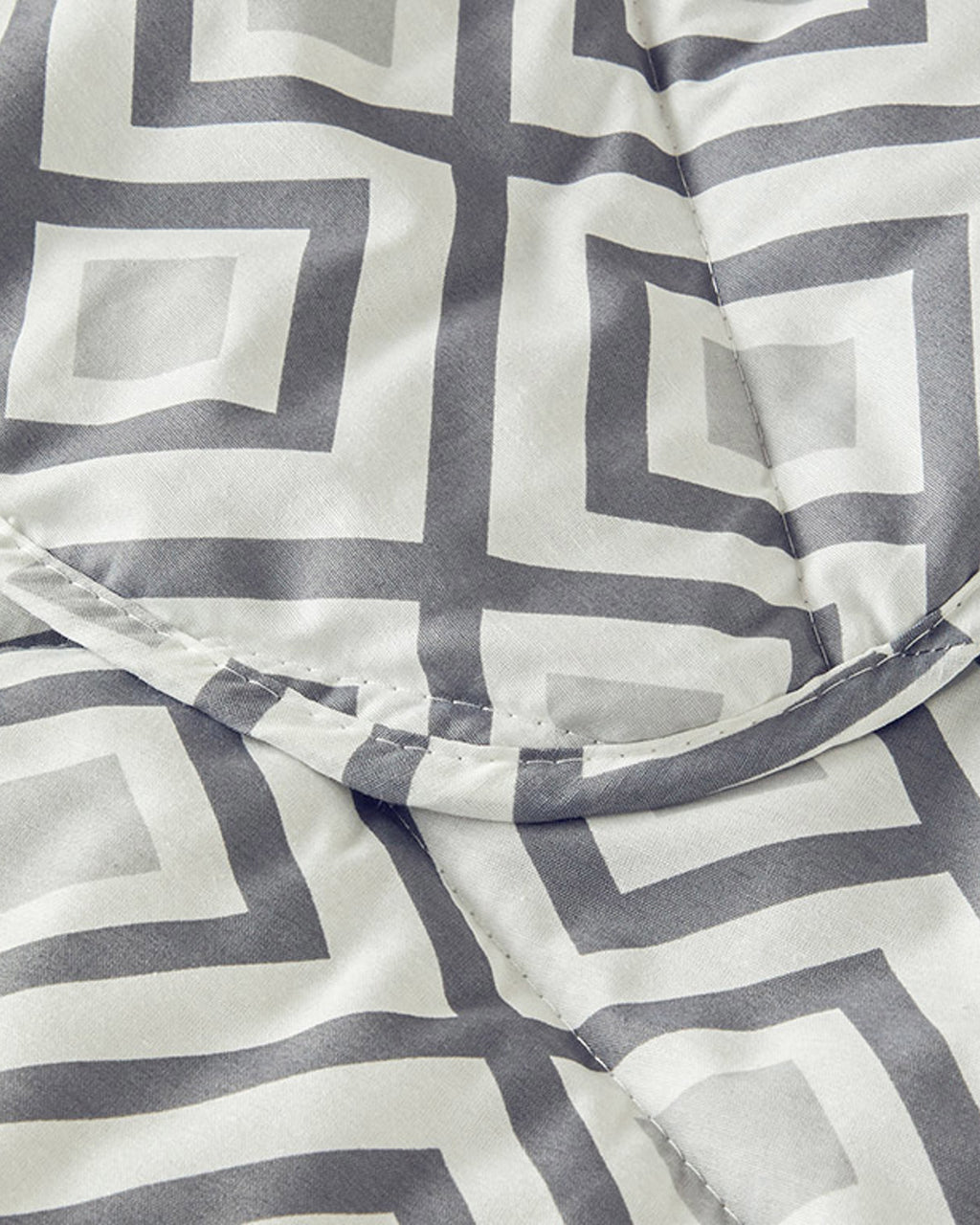 Polycotton Double Size Quilt 195x215 cm Gray (view 4)